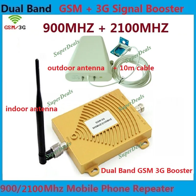 Full Sets GSM 900MHz GSM 2100MHz Repeater Dual Band GSM 3G W-CDMA Mobile Phone Signal Repeater Booster Amplifier With Antenna
Full Sets GSM 900MHz GSM 2100MHz Repeater Dual Band GSM 3G W-CDMA Mobile Phone Signal Repeater Booster Amplifier With Antenna