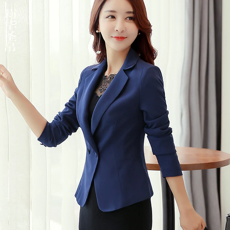 High-quality fashion business suits formal work clothes uniform female short paragraph jacket solid color large women's clothing
High-quality fashion business suits formal work clothes uniform female short paragraph jacket solid color large women's clothing