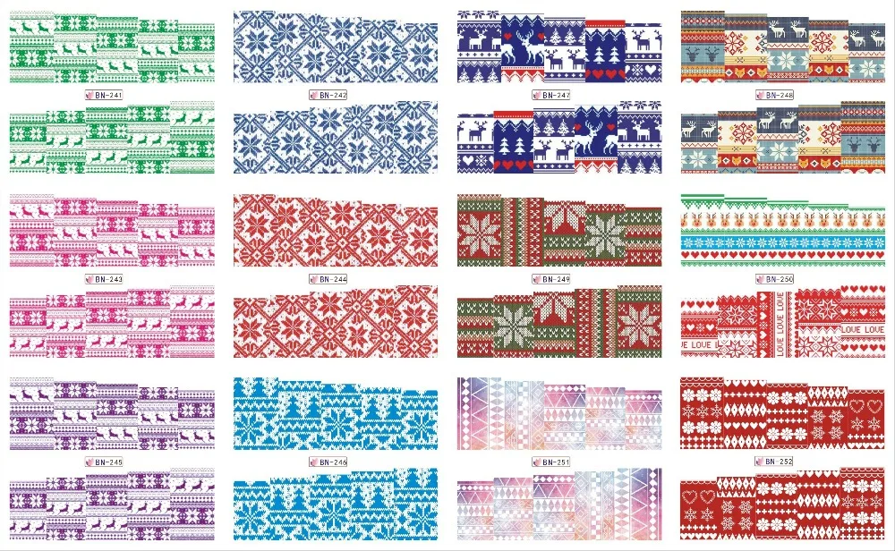 UPRETTEGO 12 PACKS / LOT NAIL ART BEAUTY WATER DECAL SLIDER NAIL STICKER CHRISTMAS XMAS FABRIC TEXTILE DEER BN241-252
UPRETTEGO 12 PACKS / LOT NAIL ART BEAUTY WATER DECAL SLIDER NAIL STICKER CHRISTMAS XMAS FABRIC TEXTILE DEER BN241-252