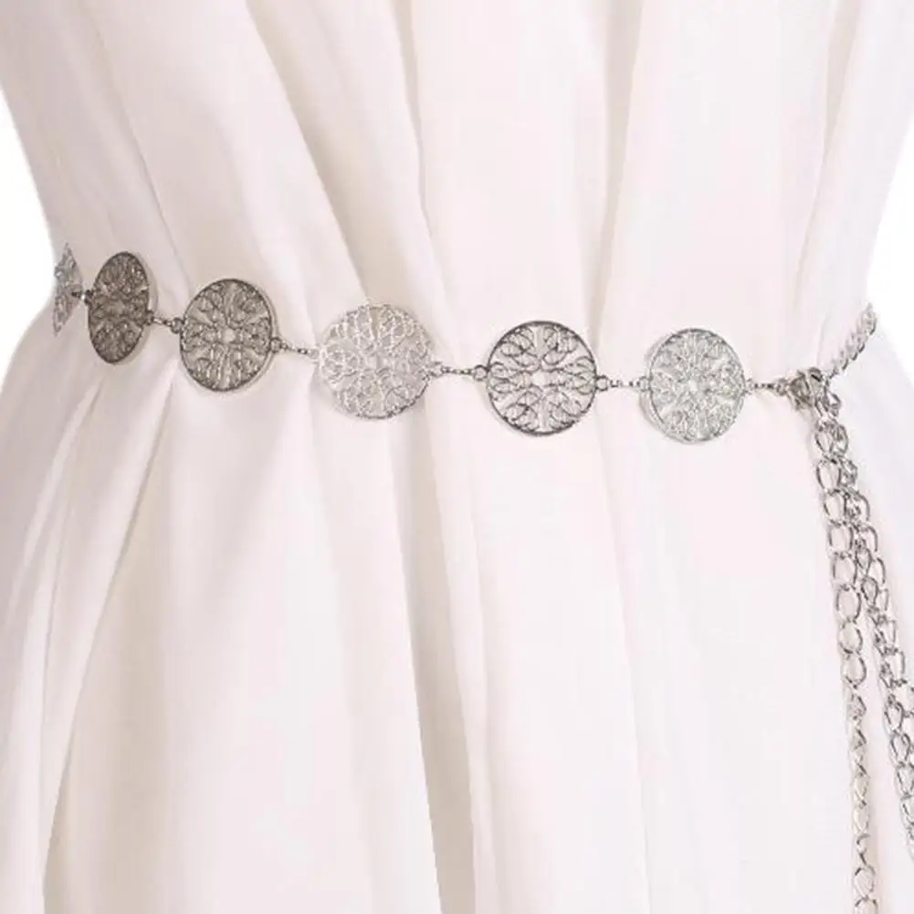 Yfashion Women Fashion Metal Waist Belt New Elegant Flower Hollow Circle Chain Adjustable Belts Simple Skirt Chain Belt
Yfashion Women Fashion Metal Waist Belt New Elegant Flower Hollow Circle Chain Adjustable Belts Simple Skirt Chain Belt