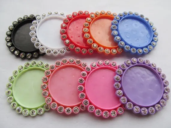 50pcs White Rhinestone Multicolor Flatback Round Resin Pendant Charm Finding,Base Setting Tray Bezel,fit 25mm Cabochon Cameo
50pcs White Rhinestone Multicolor Flatback Round Resin Pendant Charm Finding,Base Setting Tray Bezel,fit 25mm Cabochon Cameo
