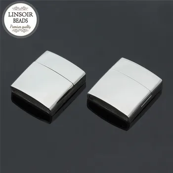Stainless Steel Hole Size 18*4mm Strong Magnetic Clasps For Leather Cord Bracelets End Caps Connectors For Jewelry Making F5239
Stainless Steel Hole Size 18*4mm Strong Magnetic Clasps For Leather Cord Bracelets End Caps Connectors For Jewelry Making F5239
