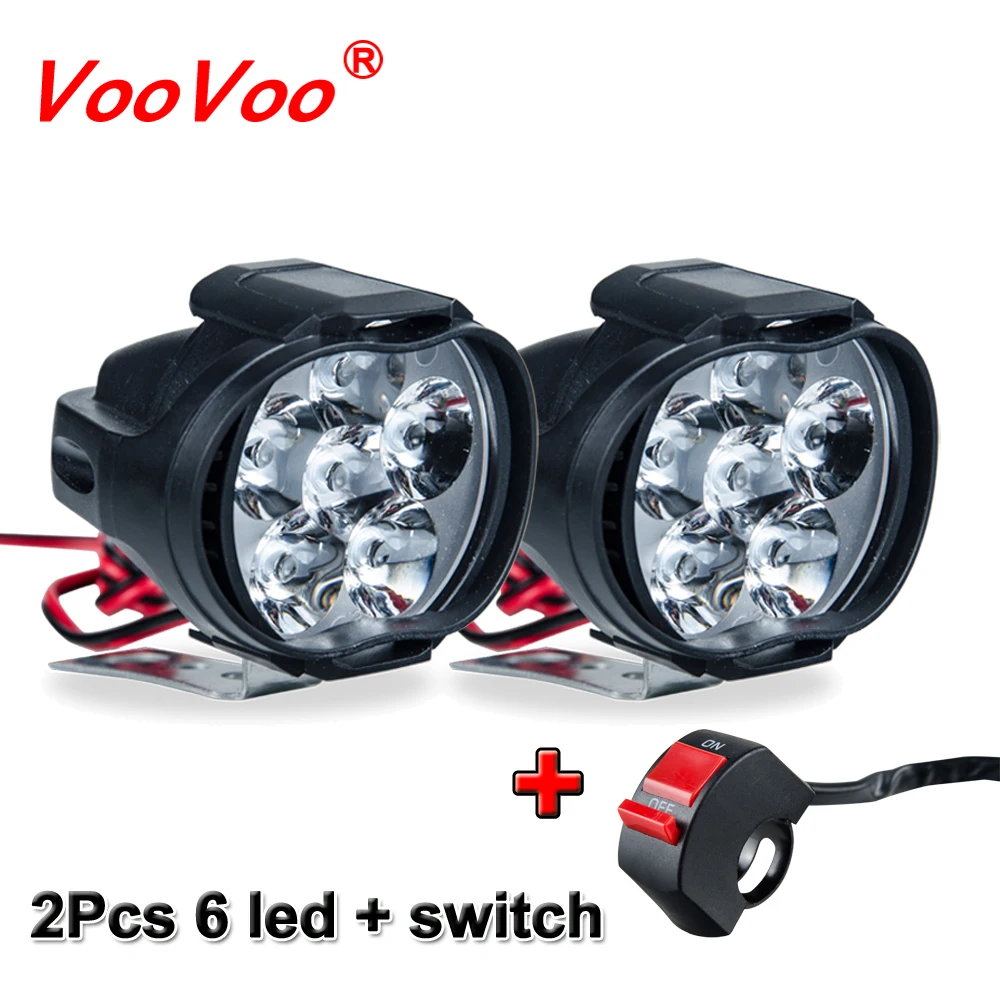 VooVoo 2Pcs 6 LED Motorcycle Light Headlight Assembly 10W 1000LM+Switch Universal Scooter Fog Spotlight 6000K White Car DRL Lamp
VooVoo 2Pcs 6 LED Motorcycle Light Headlight Assembly 10W 1000LM+Switch Universal Scooter Fog Spotlight 6000K White Car DRL Lamp