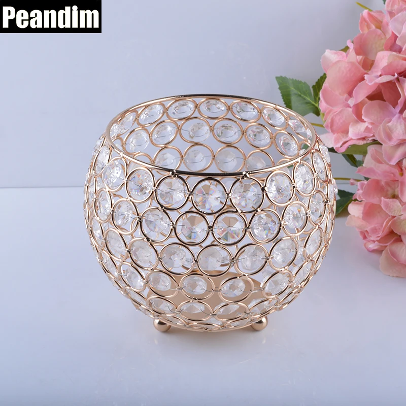 PEANDIM Home Decor Metal Gold Crystal Bowl Candle Holder Large Size 13cm Candle Lantern Crystal Candelabra Centerpieces Wedding
PEANDIM Home Decor Metal Gold Crystal Bowl Candle Holder Large Size 13cm Candle Lantern Crystal Candelabra Centerpieces Wedding