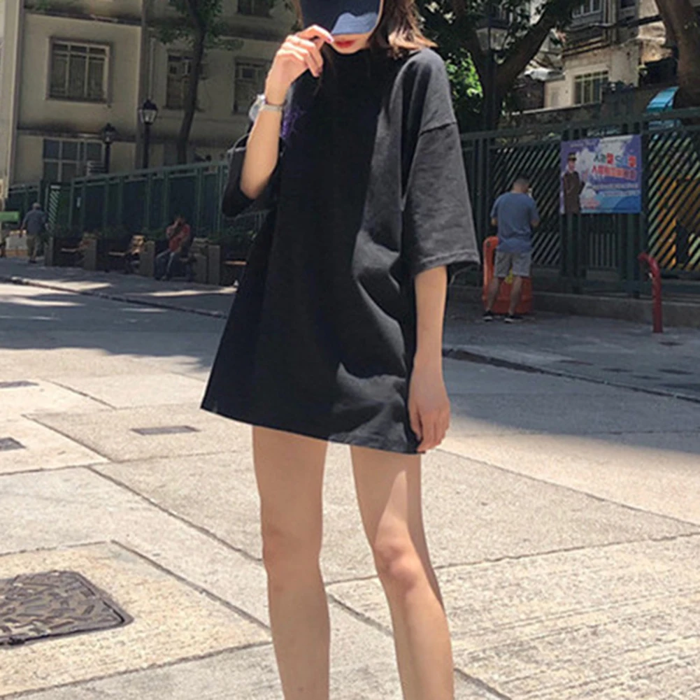 Cotton Solid Women T-shirt Summer T-shirt Female Half Sleeve Loose Students Clothes Tops
Cotton Solid Women T-shirt Summer T-shirt Female Half Sleeve Loose Students Clothes Tops