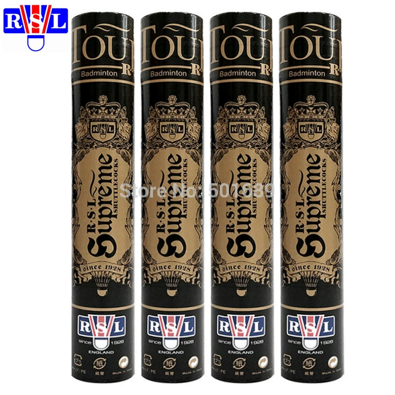Оригинальный RSL Волан для бадминтона SUPREME перьевой Волан/Лучшая прочность
