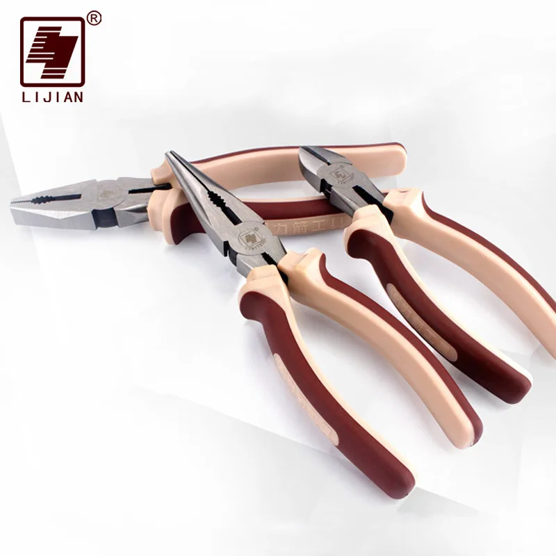 LIJIAN 6/7/8 inch Multi-purpose LongNose Pliers For Cutting Clamping Stripping Electrician Repair Tools Features: Clamp body is
LIJIAN 6/7/8 inch Multi-purpose LongNose Pliers For Cutting Clamping Stripping Electrician Repair Tools Features: Clamp body is