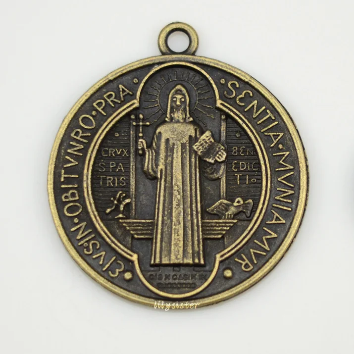 Catholic Religious Gifts Evil Exorcism Protection St. Benedict St holy Medal Charm Big Pendant Charms bronze color free shipping
Catholic Religious Gifts Evil Exorcism Protection St. Benedict St holy Medal Charm Big Pendant Charms bronze color free shipping