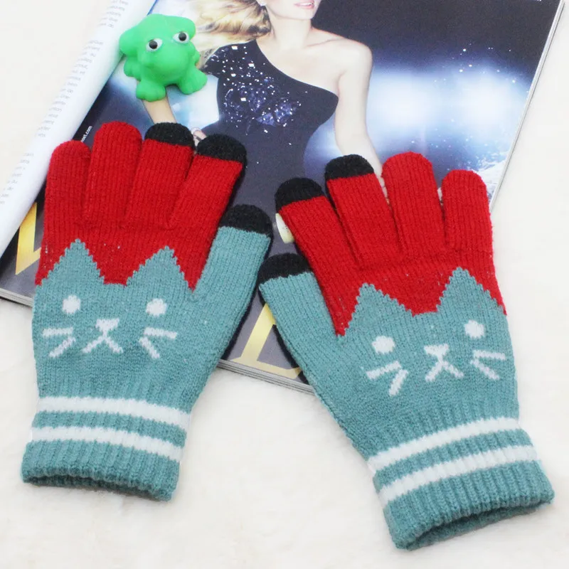 Fashion Autumn Winter New Korean Touch Screen Gloves Cat Warm Knitted Girl Gloves Women Mittens
Fashion Autumn Winter New Korean Touch Screen Gloves Cat Warm Knitted Girl Gloves Women Mittens