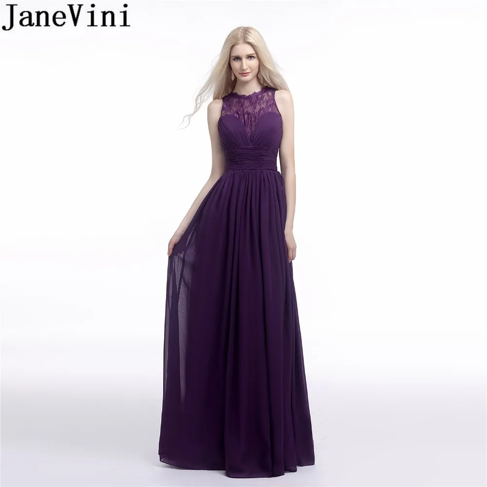 JaneVini Elegant Grape Long Bridesmaid Dresses For Wedding Party Chiffon Lace Formal Gowns Simple A Line Women Prom Dress Robe
JaneVini Elegant Grape Long Bridesmaid Dresses For Wedding Party Chiffon Lace Formal Gowns Simple A Line Women Prom Dress Robe
