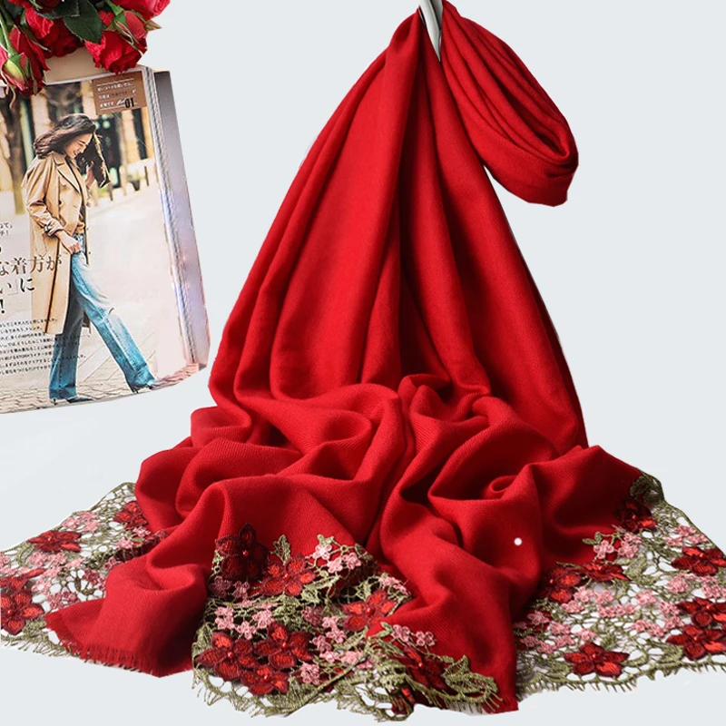 100% Pure Wool Scarf for Women Embroidery Scarf Wool Luxury 2018 Winter Nature Wool Shawls echarpe femme All-Match Wraps
100% Pure Wool Scarf for Women Embroidery Scarf Wool Luxury 2018 Winter Nature Wool Shawls echarpe femme All-Match Wraps