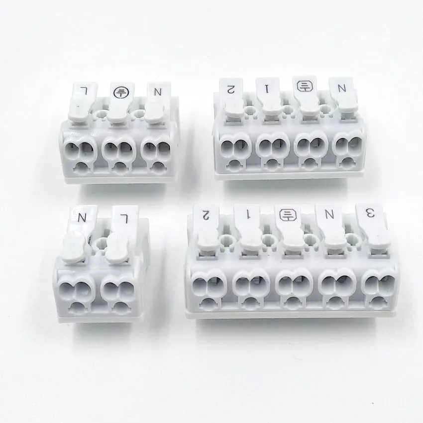 5pcs Connectors Electrical Cable Clamp Terminal Block Connector LED Strip Light Quick Wire Connecting 0.75-2.5 square hard wire
5pcs Connectors Electrical Cable Clamp Terminal Block Connector LED Strip Light Quick Wire Connecting 0.75-2.5 square hard wire