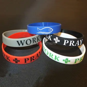 500pcs WORK + PRAY with fish Debossed wristband silicone bracelets free shipping by DHL express
500pcs WORK + PRAY with fish Debossed wristband silicone bracelets free shipping by DHL express