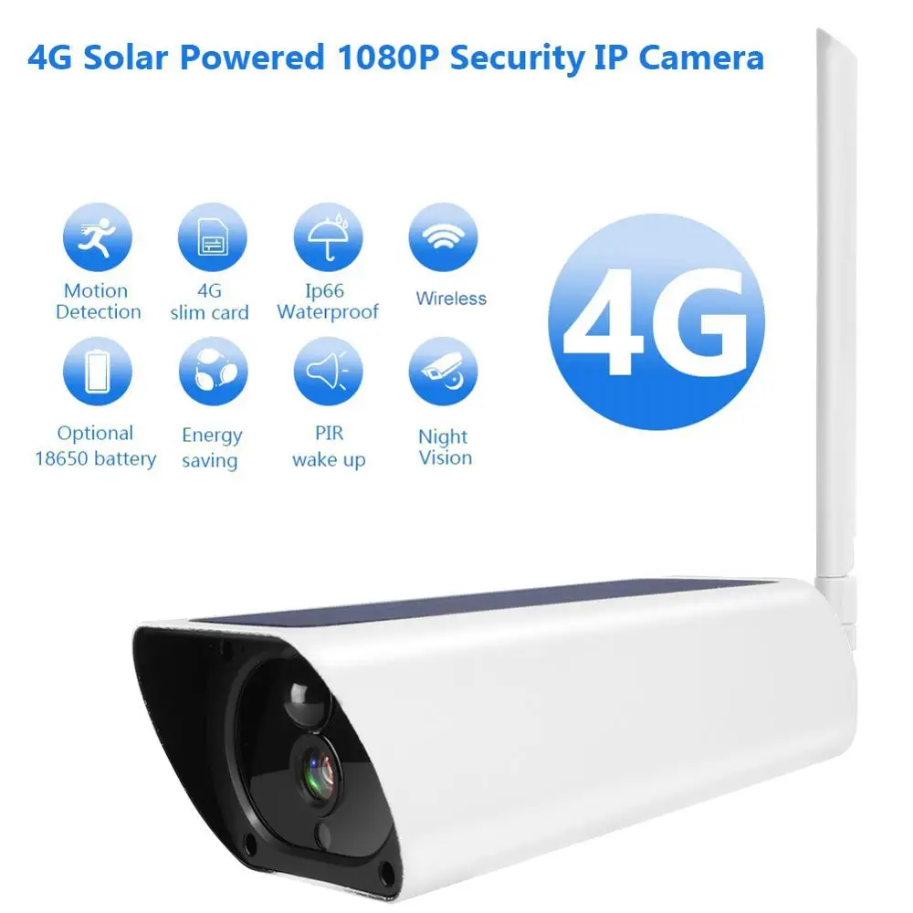4G Solar Powered 1080P HD Camera Outdoor Waterproof CCTV Night Vision Security Camera Hot Sale
4G Solar Powered 1080P HD Camera Outdoor Waterproof CCTV Night Vision Security Camera Hot Sale