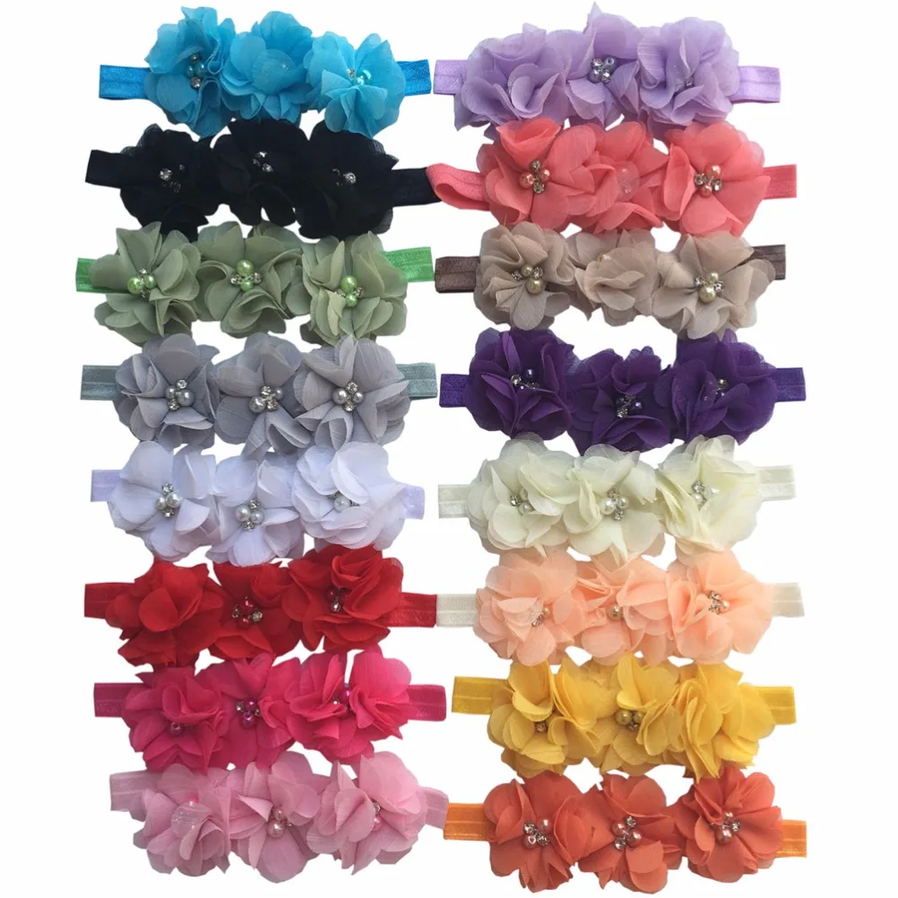 16 Pcs/lot Kids Chiffon Beaded Flower Lined Elastic Headbands Chiffon Beaded Flower Hair bands Kids Girl Headbands A176-5
16 Pcs/lot Kids Chiffon Beaded Flower Lined Elastic Headbands Chiffon Beaded Flower Hair bands Kids Girl Headbands A176-5