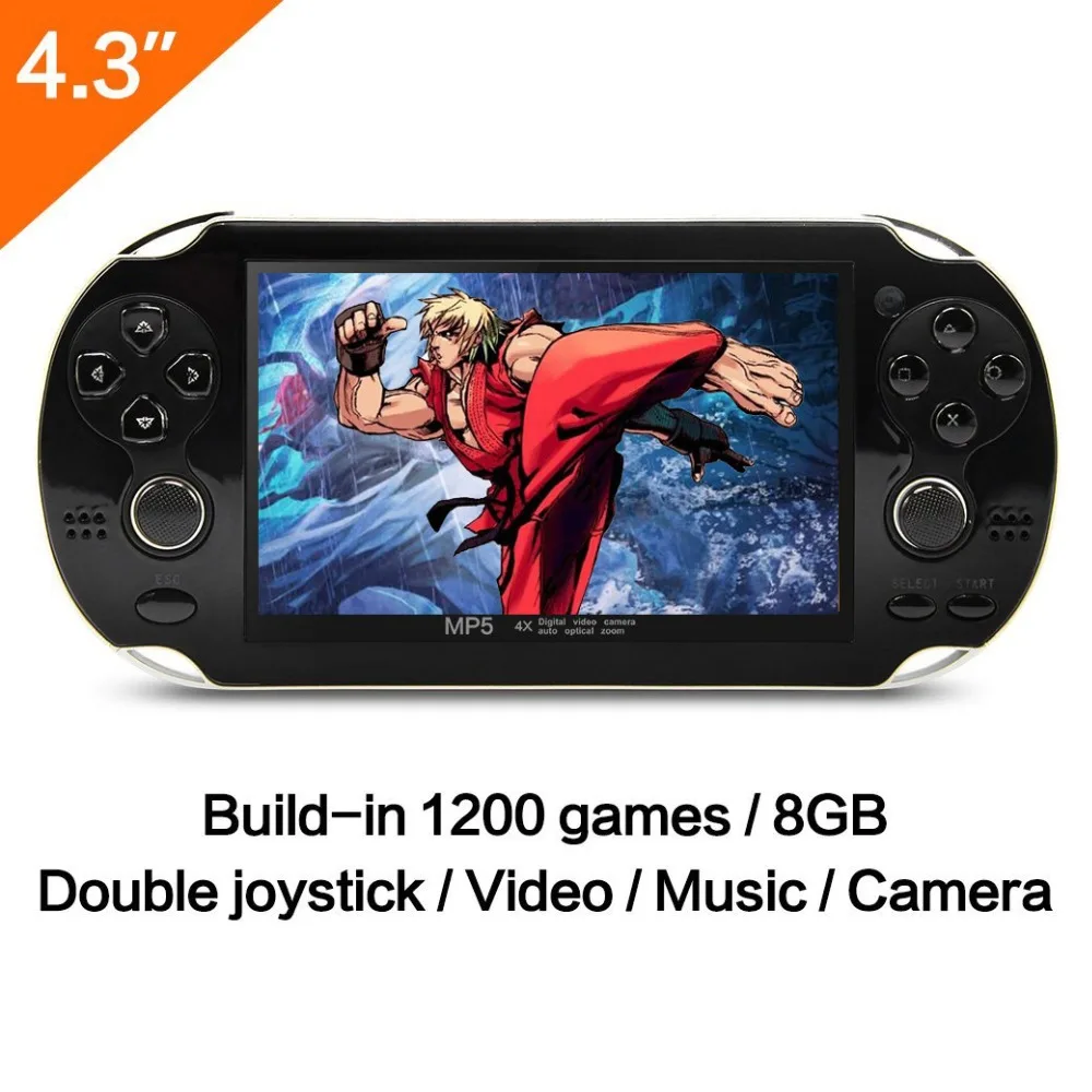 2019 New 4.3 Inch Double Joystick Handheld Game Players 8GB Memory MP5 Portable Video Game Console Built-in 3000 Classic Games 
2019 New 4.3 Inch Double Joystick Handheld Game Players 8GB Memory MP5 Portable Video Game Console Built-in 3000 Classic Games