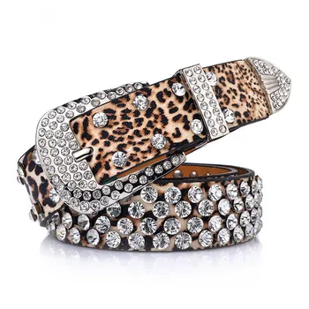Fashion Leopard Grain Rhinestone belts for women Luxury Designer PU leather belt High Quality Personality Grain Strap Female
Fashion Leopard Grain Rhinestone belts for women Luxury Designer PU leather belt High Quality Personality Grain Strap Female