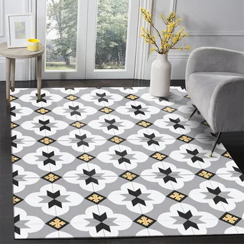 Geometric black/white/gray/yellow flower printed Carpets Simple fashion Bedroom living room carpet Home Large Area Rugs/Tapetes
Geometric black/white/gray/yellow flower printed Carpets Simple fashion Bedroom living room carpet Home Large Area Rugs/Tapetes