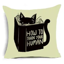 Comwarm 43*43cm Cute Cats Animal Polyester Square Pillow Home Chair Decoractive Printed Throw Pillows Poszewki Na Poduszki