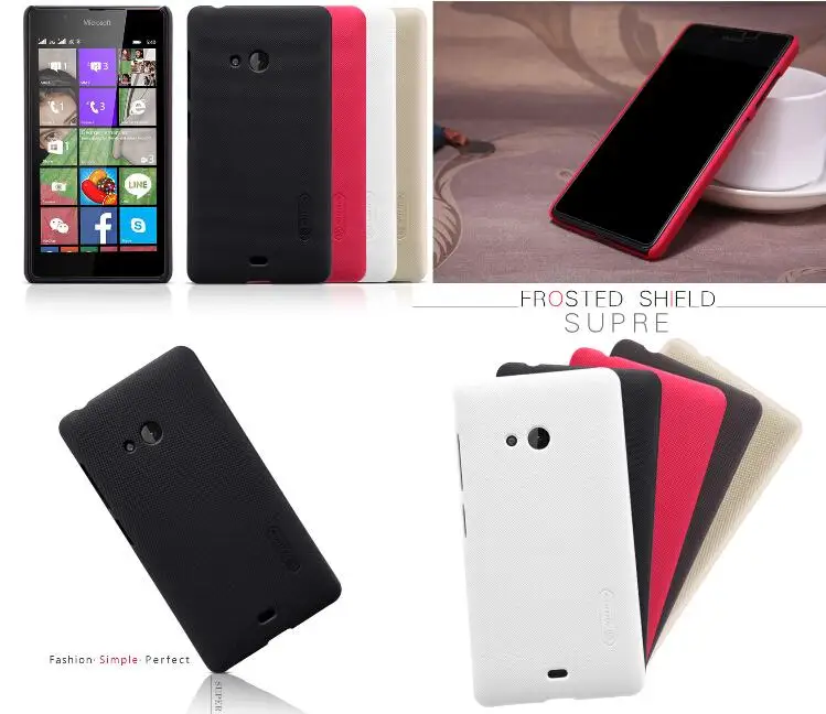 Screen Protector+Nillkin Super Shell Hard Matte Back Cover Case For Microsoft Lumia 540 With Box High Quality Free Ship |