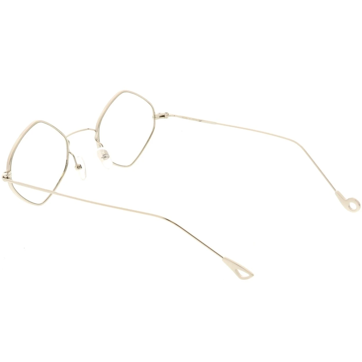 Premium Small Metal Diamond Eyeglasses Ultra Slim Arms Color Tinted Flat Lens 51mm (3)