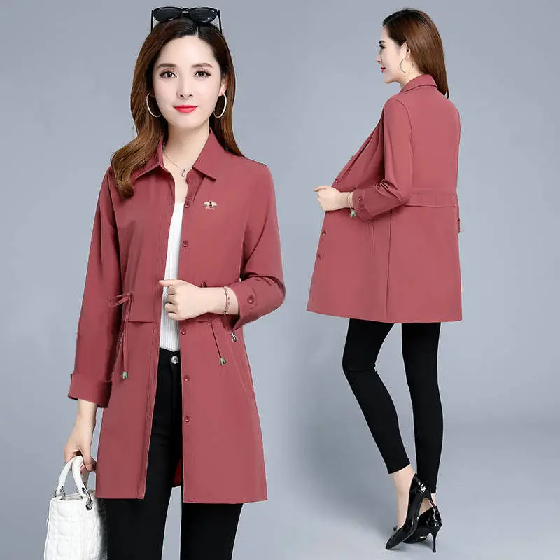 Plus Size 5XL Women trench Coat 2019 New Korean Style Loose Thin Trench Khaki Windbreaker Female
Plus Size 5XL Women trench Coat 2019 New Korean Style Loose Thin Trench Khaki Windbreaker Female