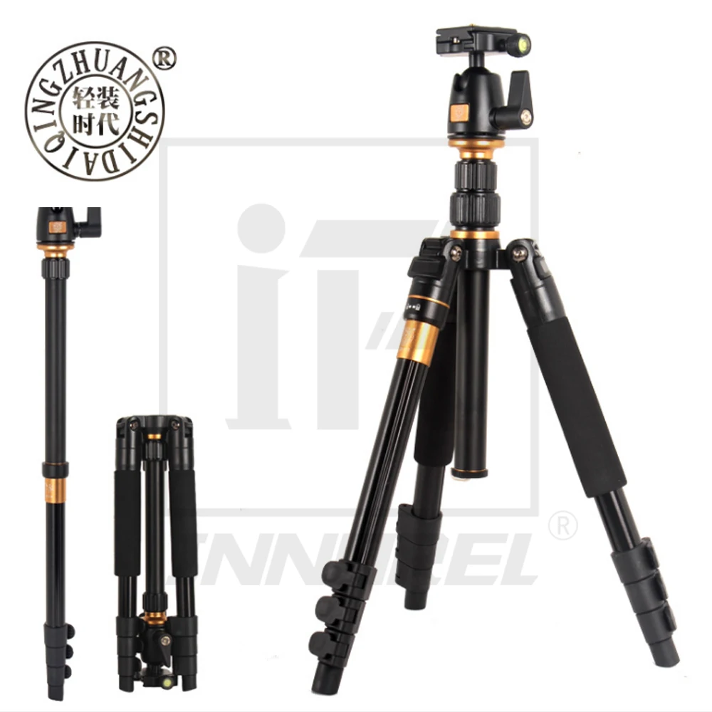 

QZSD Beike Professional Extendable QZSD Q555 55.5 Inches Aluminium Alloy Camera Video Tripod Monopod Q.R.Plate Stand