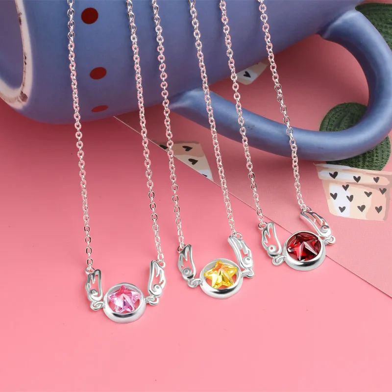 Cosplay Card Captor Sakura 925 Sterling Silver Lovely Red Star Seal Pendant Cardcaptor Sakura Cards Necklaces for Women Girls
Cosplay Card Captor Sakura 925 Sterling Silver Lovely Red Star Seal Pendant Cardcaptor Sakura Cards Necklaces for Women Girls