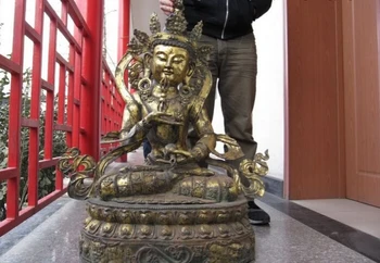 USPS to USA S2706 Tibet Old Bronze Gild Vajrasattva Vajradhara Buddha Kwan-Yin Bodhisattva Statue
USPS to USA S2706 Tibet Old Bronze Gild Vajrasattva Vajradhara Buddha Kwan-Yin Bodhisattva Statue