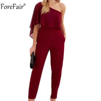 ForeFair Ruffle Overalls Women Elegant Formal Jumpsuit Summer One Shoulder Long Rompers Womens Jumpsuit One Piece Black Romper
ForeFair Ruffle Overalls Women Elegant Formal Jumpsuit Summer One Shoulder Long Rompers Womens Jumpsuit One Piece Black Romper