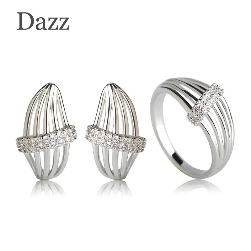 Dazz Elegant Small Stud Earrings Finger Ring Sets Gift Silver Color Hollow Zircon Jewelry Sets For Women Pendientes Anel Joias
Dazz Elegant Small Stud Earrings Finger Ring Sets Gift Silver Color Hollow Zircon Jewelry Sets For Women Pendientes Anel Joias