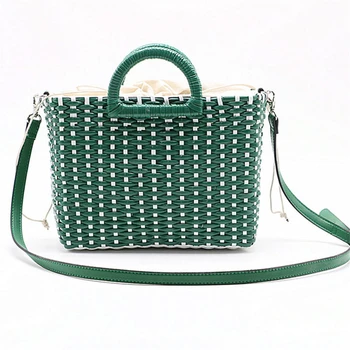New Women's Straw Bag Fashion Hand Made Craft Paper Weaving Green Handbag Bohemian Tourist Holiday Beach Bag Shoulder Bags
New Women's Straw Bag Fashion Hand Made Craft Paper Weaving Green Handbag Bohemian Tourist Holiday Beach Bag Shoulder Bags