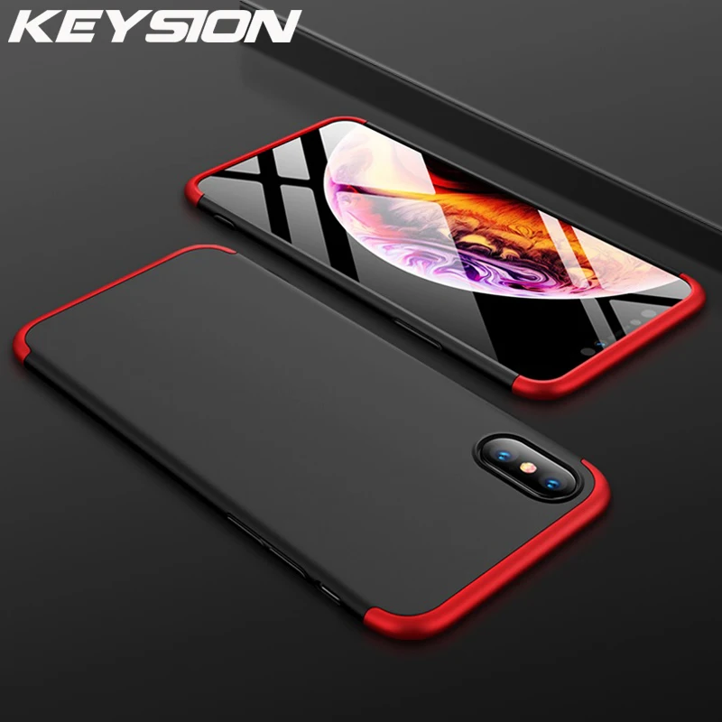Чехол KEYSION 3 в 1 для iPhone XS Max XR X 8 7 Plus Матовый Жесткий чехол телефона из
