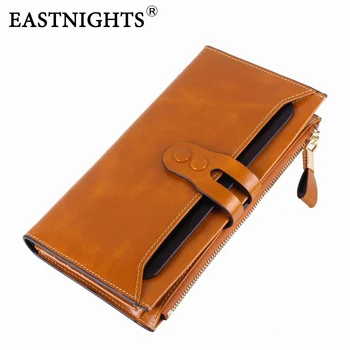 EASTNIGHTS Women's Wallet Large Capacity Luxury Oil Wax Genuine Leather Wallet with Zipper Pocket 2088
EASTNIGHTS Women's Wallet Large Capacity Luxury Oil Wax Genuine Leather Wallet with Zipper Pocket 2088