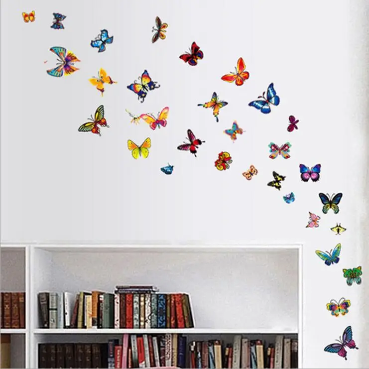 Cute Cartoon 60 Transparent Colorful Butterfly Removable Wall Stickers Decals PVC DIY Cup Fridge Phone PC Decoration AY1043B
Cute Cartoon 60 Transparent Colorful Butterfly Removable Wall Stickers Decals PVC DIY Cup Fridge Phone PC Decoration AY1043B