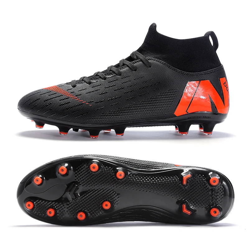 Men's Soccer Cleats High Ankle Football Shoes HTB1Tu67beP2gK0jSZFoq6yuIVXaV.jpg - Men's Soccer Cleats High Ankle Football Shoes