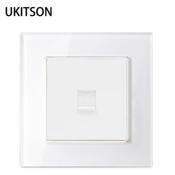 Top Quality White Crystal Glass Panel CAT5E RJ45 LAN Socket Faceplate 86x86mm With CE RoHs
Top Quality White Crystal Glass Panel CAT5E RJ45 LAN Socket Faceplate 86x86mm With CE RoHs
