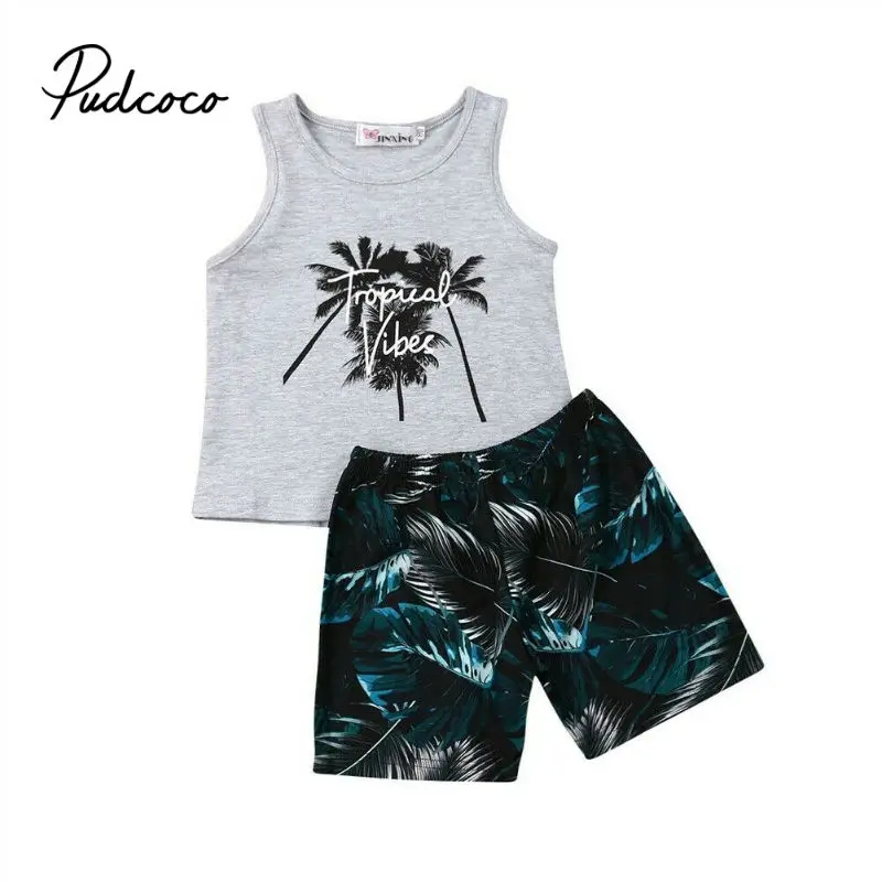 2019 Brand Infant Newborn Baby Boy Sleeveless Tank Letter Top Vest Summer Coconut Tree Print Beach Shorts Outfit Holiday Boy Set
2019 Brand Infant Newborn Baby Boy Sleeveless Tank Letter Top Vest Summer Coconut Tree Print Beach Shorts Outfit Holiday Boy Set