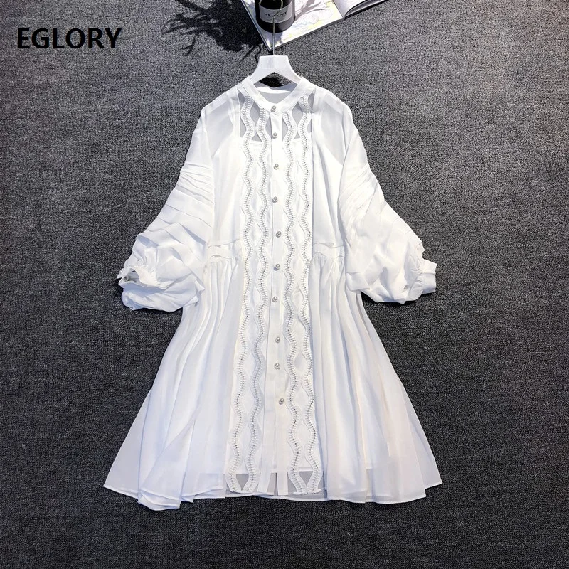 Top Quality Chiffon Dress 2019 Spring Summer Party Event Dresses Women Hollow Out Embroidery Beading White Pink Black Dress OL
Top Quality Chiffon Dress 2019 Spring Summer Party Event Dresses Women Hollow Out Embroidery Beading White Pink Black Dress OL