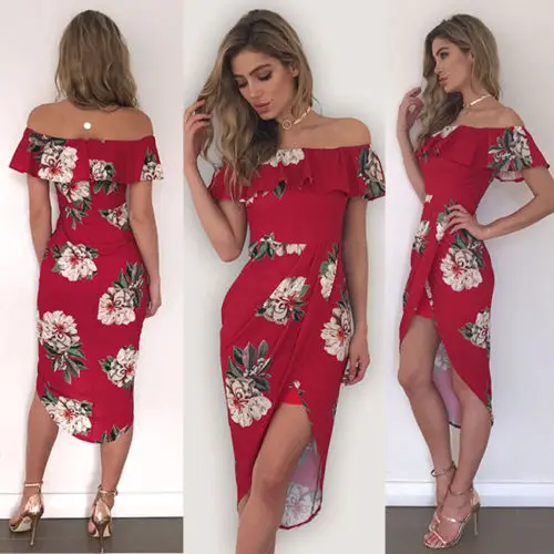 New Stylish Elegant Women Off Shoulder Floral Print Short Sleeve Ruffles Boho Dress Ladies Evening Party Long Dresses
New Stylish Elegant Women Off Shoulder Floral Print Short Sleeve Ruffles Boho Dress Ladies Evening Party Long Dresses