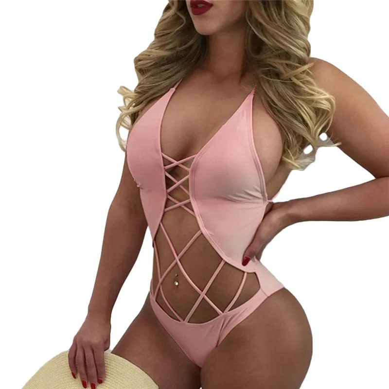 6 Colors 2019 Summer Women Swiming Wear Sexy One Piece Bandage Swimsuit Women Solid Monokini Sets Halter Bathing Suit
6 Colors 2019 Summer Women Swiming Wear Sexy One Piece Bandage Swimsuit Women Solid Monokini Sets Halter Bathing Suit