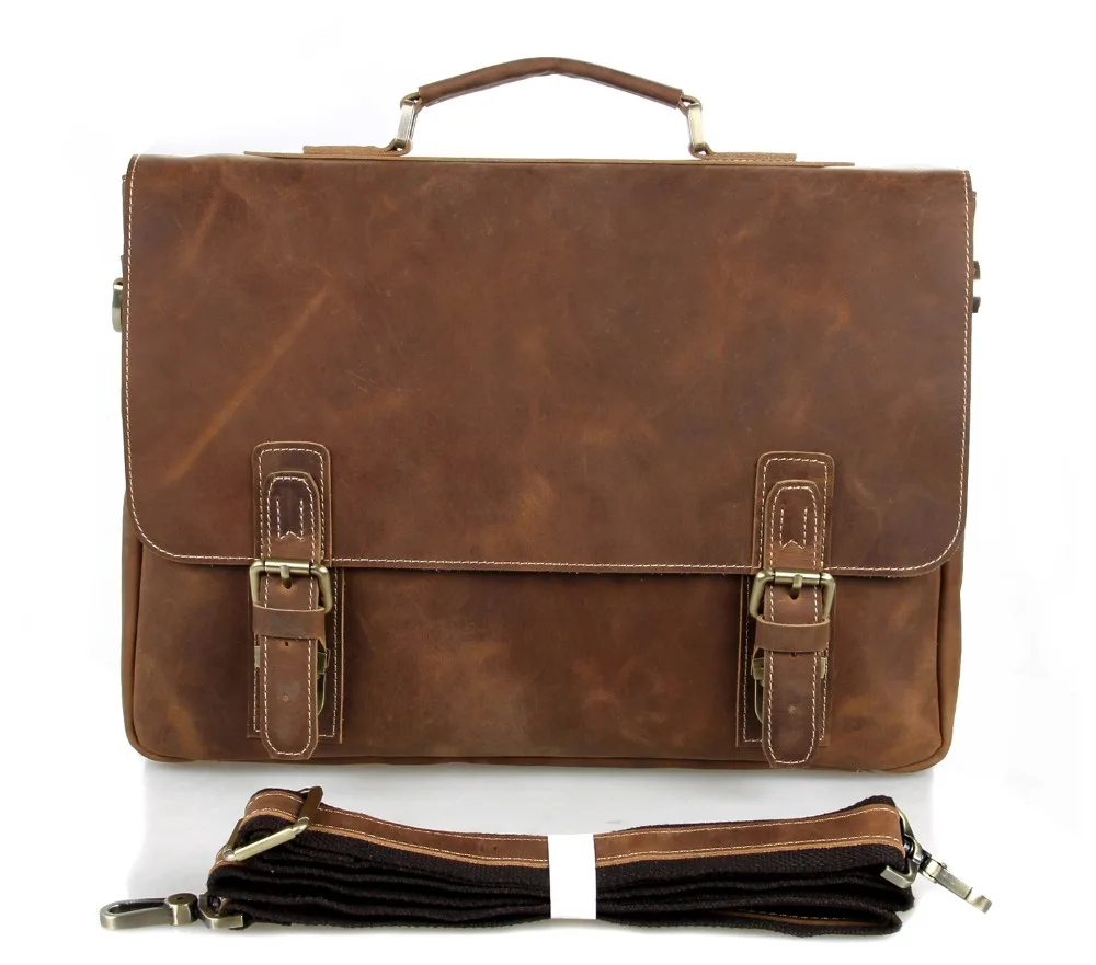 Crazy Horse Leather Lawyer Laptop Bag Men's Vintage Briefcase Messenger Shoulder Portfolio Case Office Handbag
Crazy Horse Leather Lawyer Laptop Bag Men's Vintage Briefcase Messenger Shoulder Portfolio Case Office Handbag