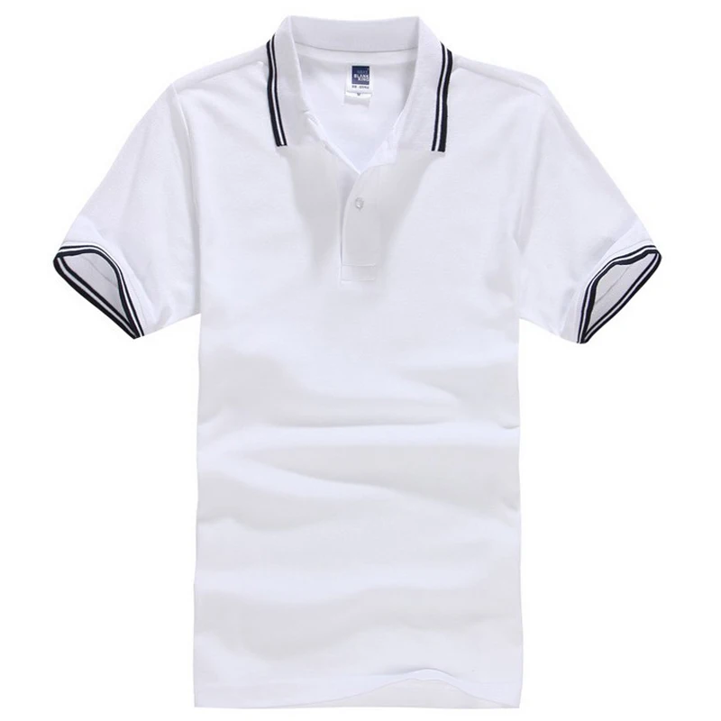 Рубашка поло мужская с коротким рукавом хлопок Повседневная брендовая одежда