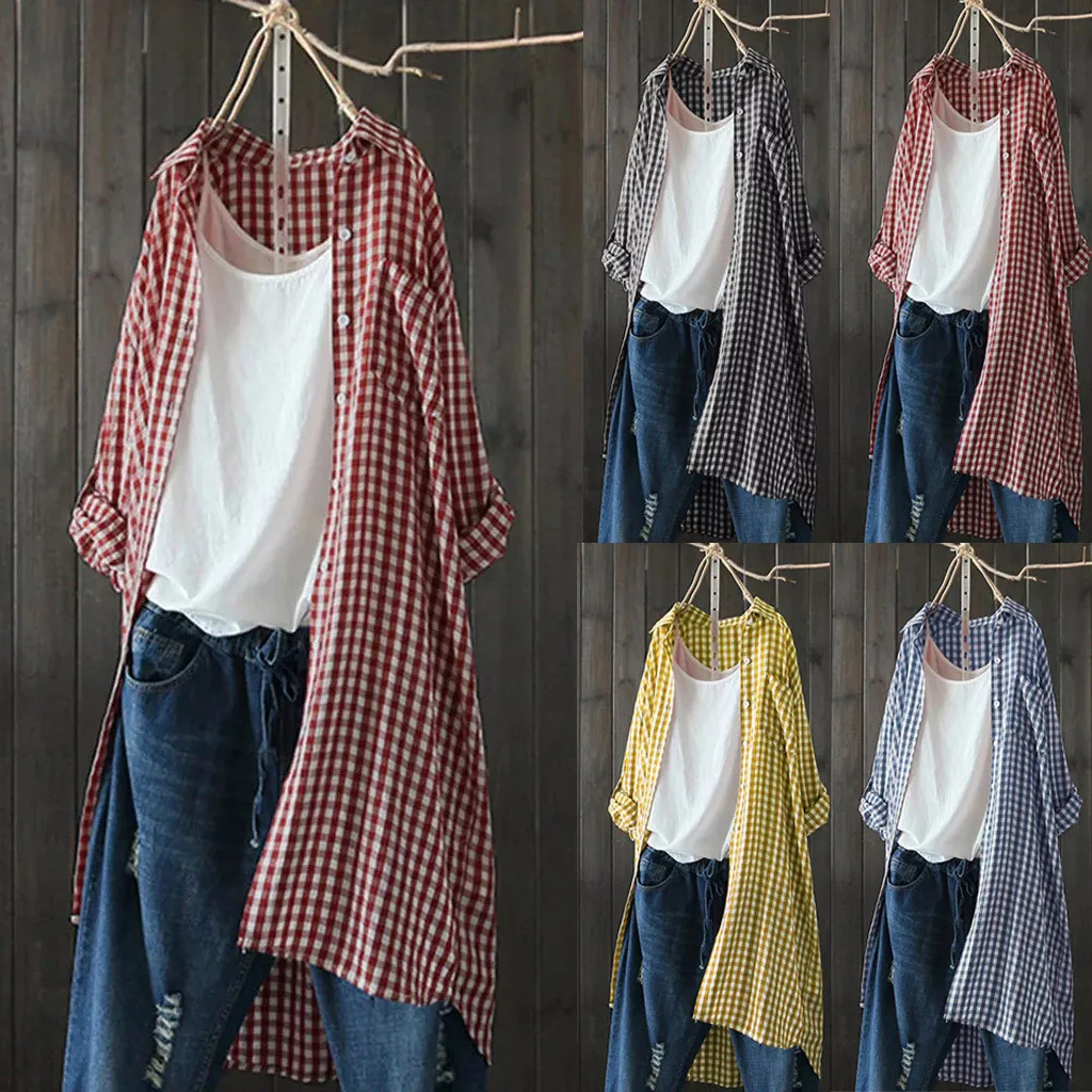 WOMAIL Camiseta Mujer Plaid Printed Casual Loose Stand Fashion Summer High Quality Cotton Material Women T-Shirt 19APR09
WOMAIL Camiseta Mujer Plaid Printed Casual Loose Stand Fashion Summer High Quality Cotton Material Women T-Shirt 19APR09