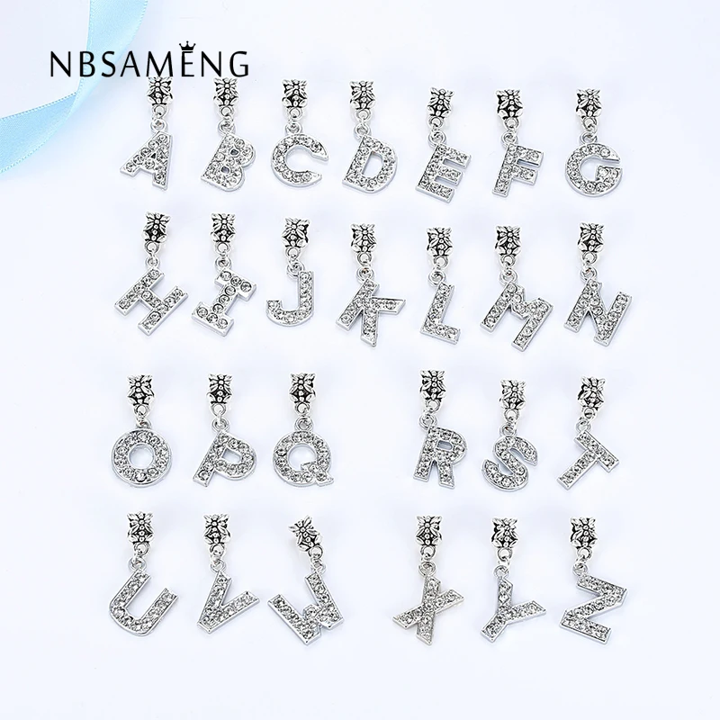 Hot Sale Alloy Plated Bead Charm letter of the alphabet With Crystal Pendant Beads Fit Pandora Bracelets & Bangles DIY Jewelry
Hot Sale Alloy Plated Bead Charm letter of the alphabet With Crystal Pendant Beads Fit Pandora Bracelets & Bangles DIY Jewelry