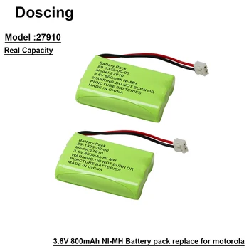 Doscing 2pcs Cordless Home Phone Rechargeable Batteries 800mAh 3.6V NiMh for Motorola SD-7501 V-Tech 89-1323-00-00 Model 27910
Doscing 2pcs Cordless Home Phone Rechargeable Batteries 800mAh 3.6V NiMh for Motorola SD-7501 V-Tech 89-1323-00-00 Model 27910
