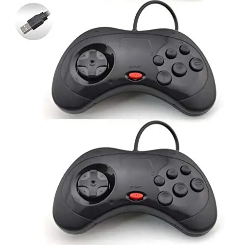 Ruitroliker 2Pcs/set USB Classic Controller Joy Pad for Saturn Style PC & MAC Black
Ruitroliker 2Pcs/set USB Classic Controller Joy Pad for Saturn Style PC & MAC Black