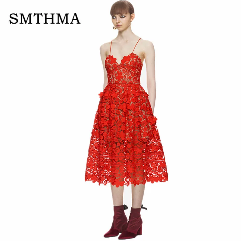 SMTHMA 2019 Spring High Quality Runway New Fashion Sexy V-Neck Hollow Elegant sleeveless 3-D lace Long Dress
SMTHMA 2019 Spring High Quality Runway New Fashion Sexy V-Neck Hollow Elegant sleeveless 3-D lace Long Dress