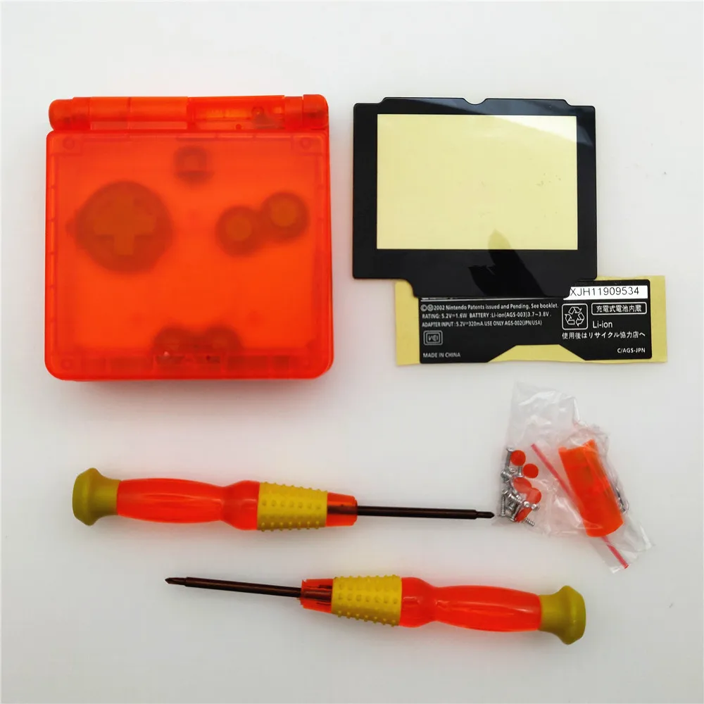 Hot Transparent Clear Orange Shell for GameBoy Advance SP GBA SP Housing Case Cover for console
Hot Transparent Clear Orange Shell for GameBoy Advance SP GBA SP Housing Case Cover for console