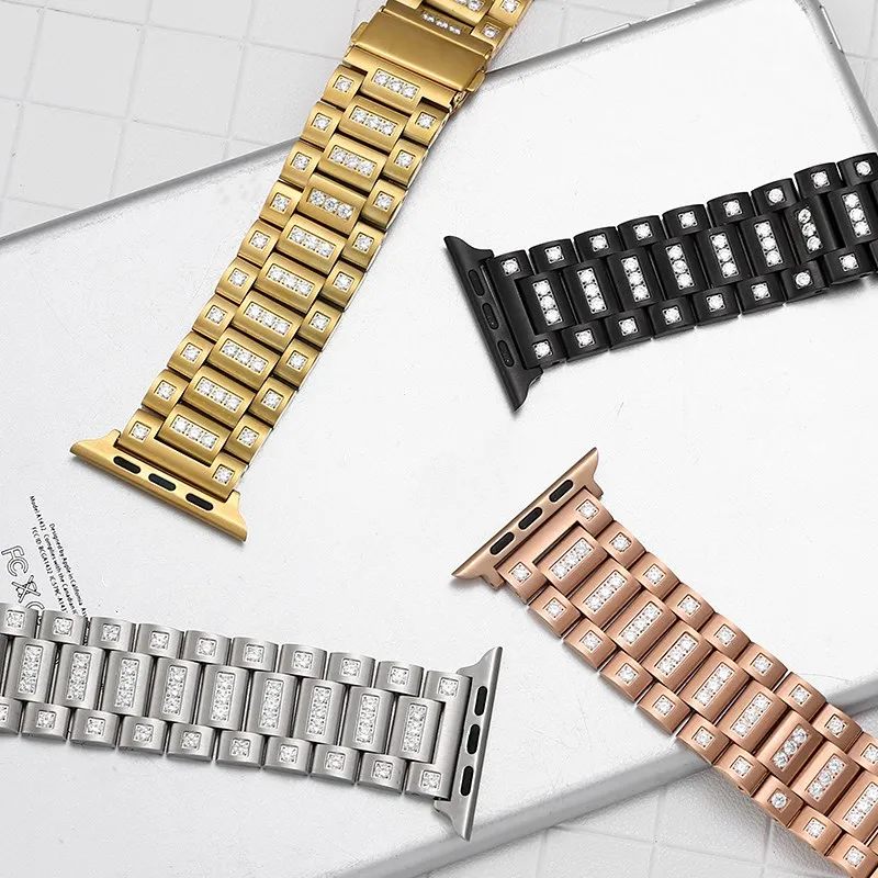 Diamond Band for Apple Watch series 4 3 2 1 iWatch bracelet stainless steel strap For Apple Watch band 40mm 44mm 38mm 42mm Gift
Diamond Band for Apple Watch series 4 3 2 1 iWatch bracelet stainless steel strap For Apple Watch band 40mm 44mm 38mm 42mm Gift